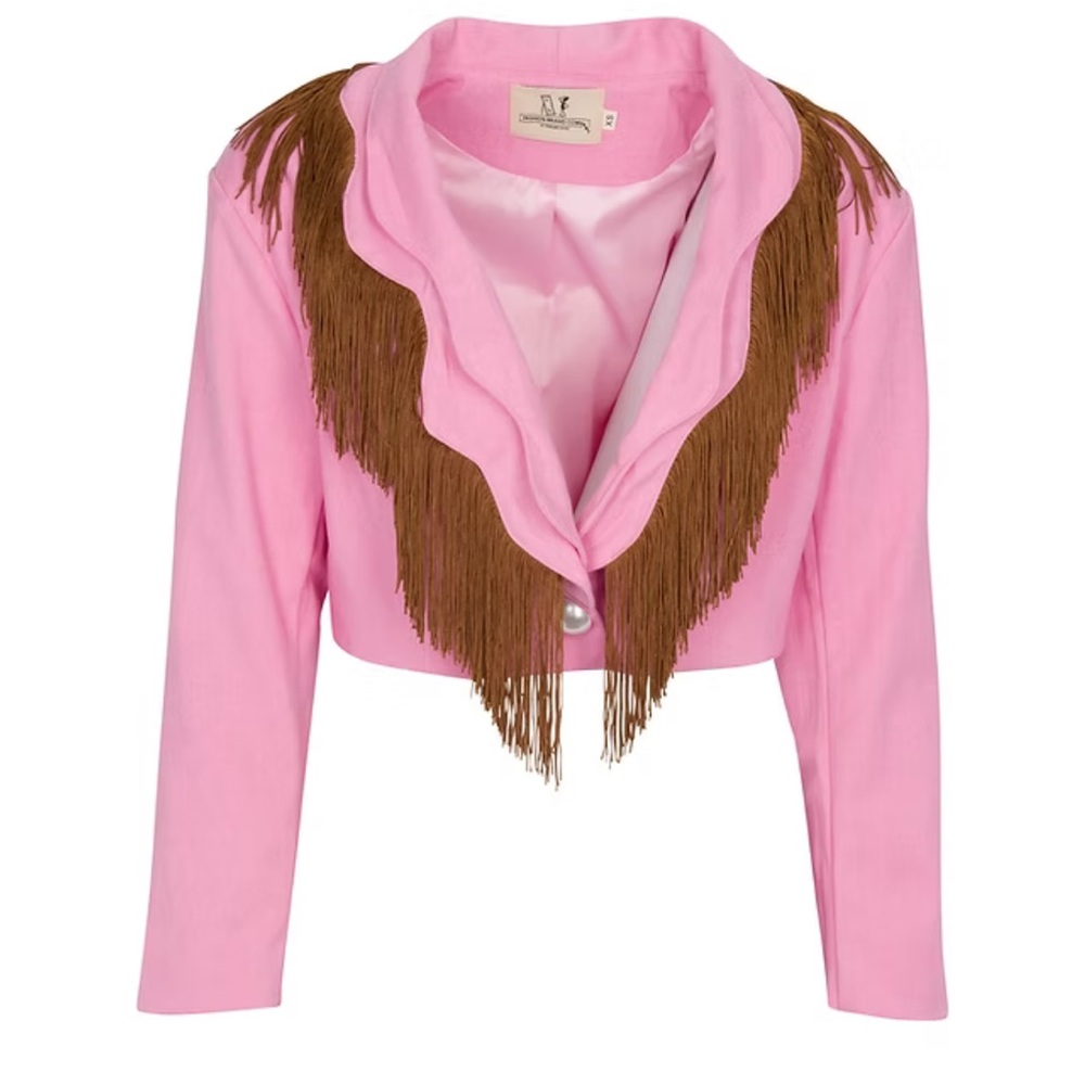 Fashion Brand Company Pink “Vulva” Fringe Jacket